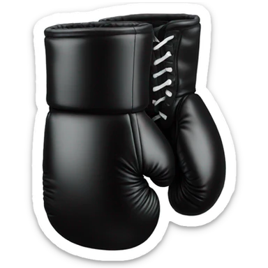 Black boxing glove sticker