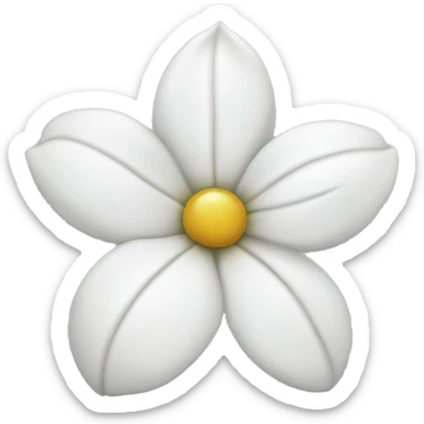White flower sticker