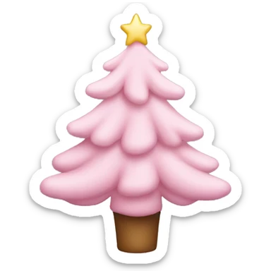 Light pink Christmas tree sticker