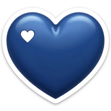 Navy blue heart sticker
