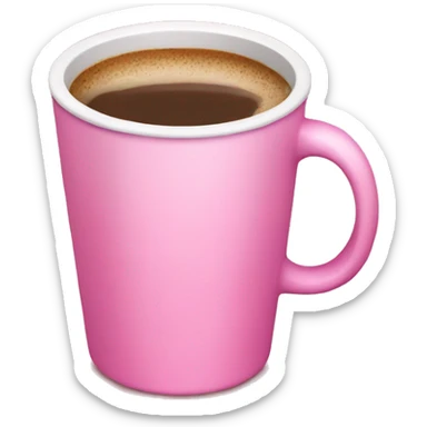 Pink coffee cup  sticker