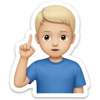 Small kid doing the middle finger sticker