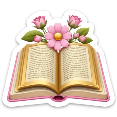 Bordo Open book in a girly style sticker