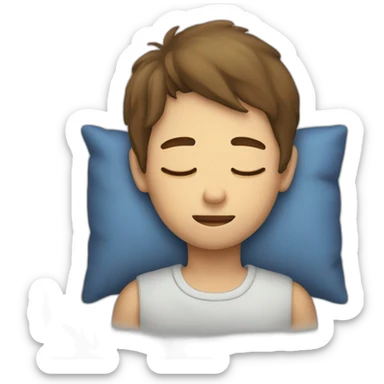 Boy sleeping  sticker