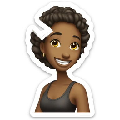 rich, spoiled, unsympathetic, laughing teenage girl with dollar bills in her hand sticker