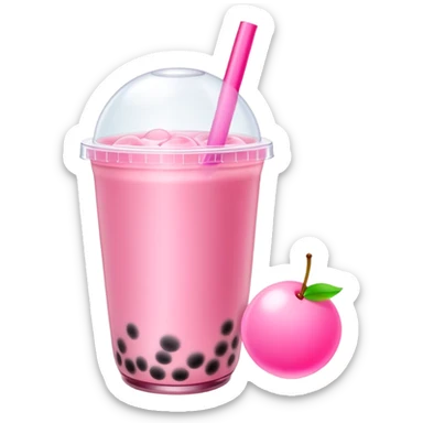 A bubble tea with a Benetton Perfume Blush Cherry inside sticker
