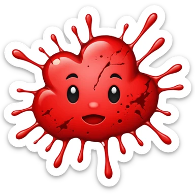 Red splatter emoji sticker