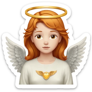 👼🏻 make this emoji but with ginger hair piece sticker
