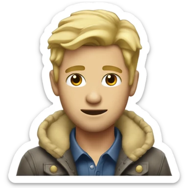 dirty blonde hot guy sticker