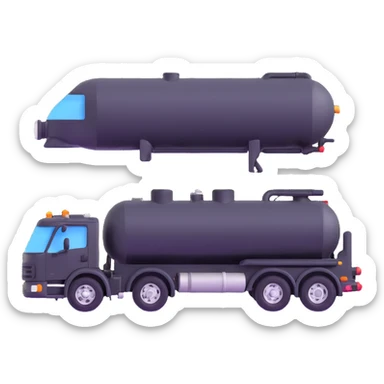 tanker truck with liquid cargo sticker