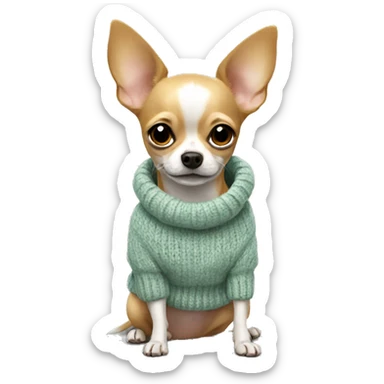 Chihuahua in sweater sticker