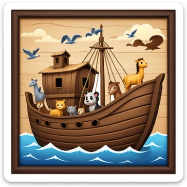 animaux dans arche de noe sticker