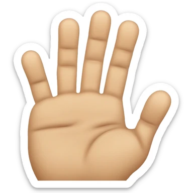 have a hand making a w with all five fingers putting it down sticker