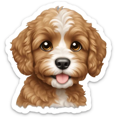 Cavoodle puppy sticker