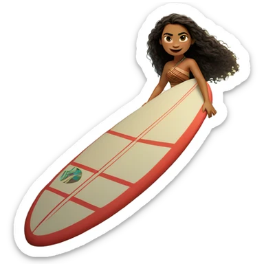 Moana surfing sticker