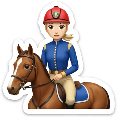  horse jockey woman sticker