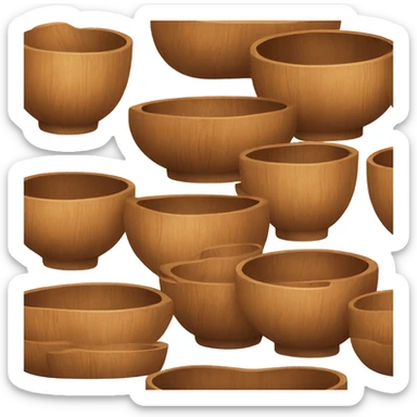 Acacia wood bowl sticker