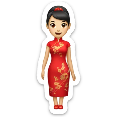 red qipao sticker