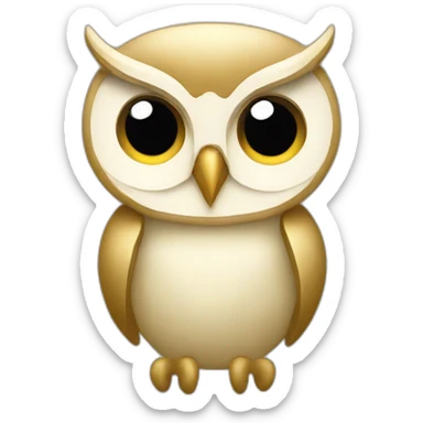 Drake ovo owl logo with golden outlines sticker