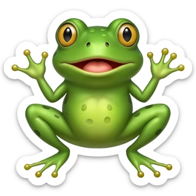 Frog farting sticker