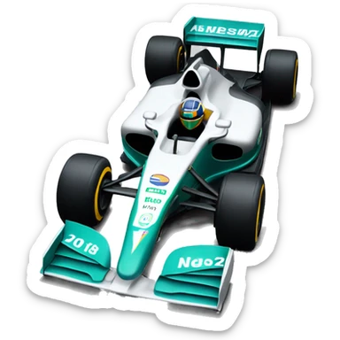 a formula one car from brazil sticker