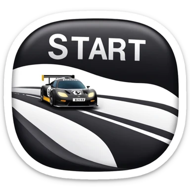 race line with banner above saying start sticker