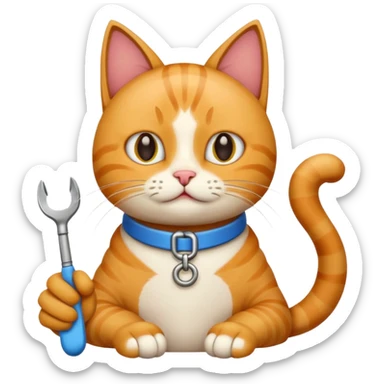 A Cat saying task is done. sticker