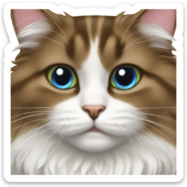 fluffy tuxedocat sticker