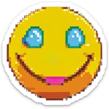 smiling face closeup sticker