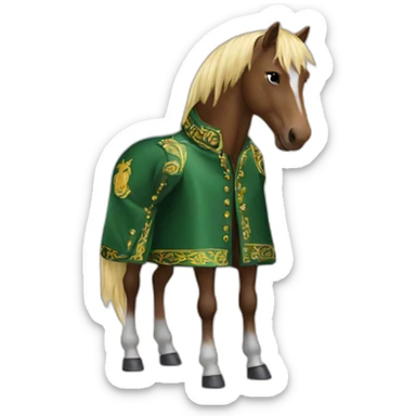 The Horse in the versace coat sticker