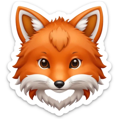 une tête de renard trop kawaii sticker