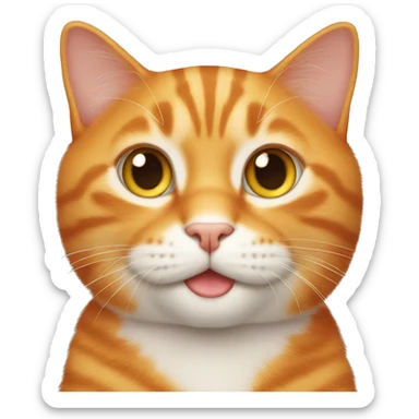 Orange cat sticker