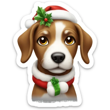 Christmas dog cute sticker