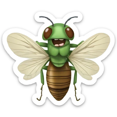 Cicada flossing sticker