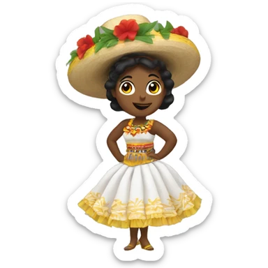 panama pollera dancer sticker