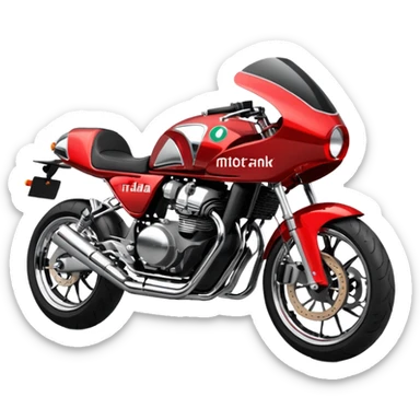 a motorbike with the text MotoRank Italia sticker