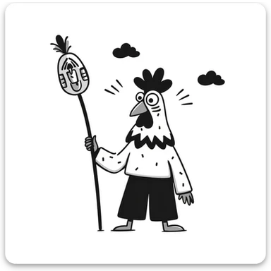 rooster shaman sticker