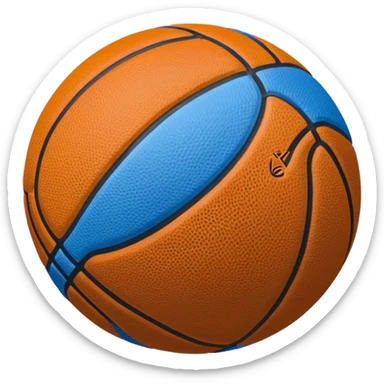 Faça um emoji de uma bola de Basquete branca e nela um símbolo de verificado sticker