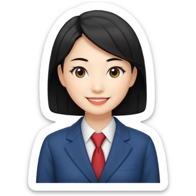 i need an image of a japanese woman analyst sticker