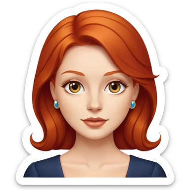 mulher ruiva rica sticker