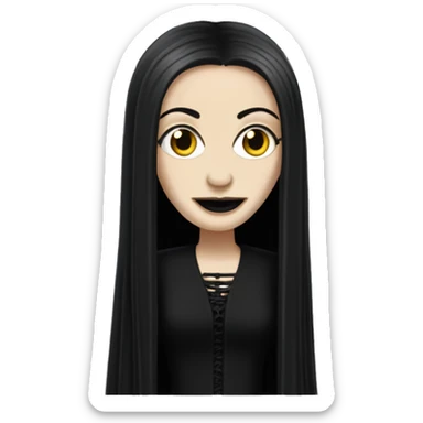 Morticia Addams with dreadlocks  sticker