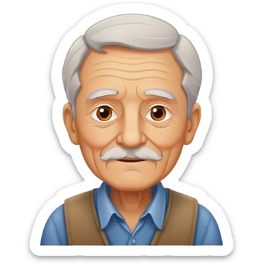 Old man 60 years working by Nordkurier  sticker