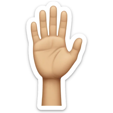 a hand making a example of something small with fingers sticker