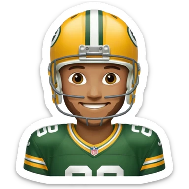 Green Bay packers player sticker