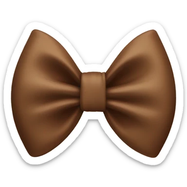 brown bow  sticker