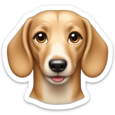 dashund cream sticker