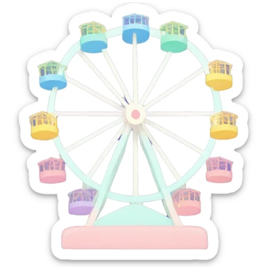 pastel ferris wheel  sticker