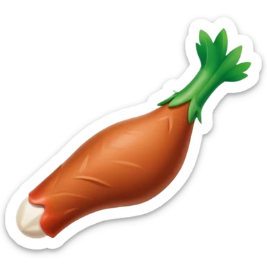 Make a poultry leg but green sticker