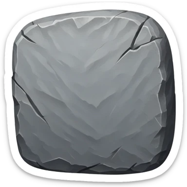 hand-hammered stone sticker