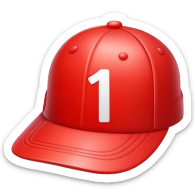 empty red cap with number “1” on it sticker